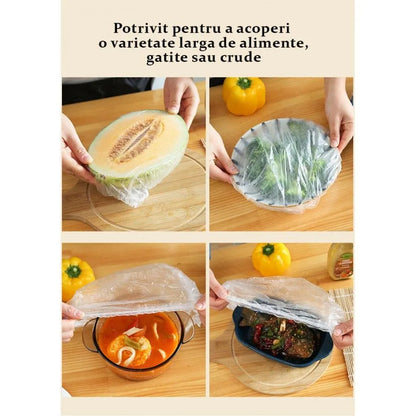 🎁𝐒𝐄𝐓 𝟏𝟎𝟎 𝐁𝐔𝐂🎁 PUNGI ALIMENTARE REUTILIZABILE CU ELASTIC