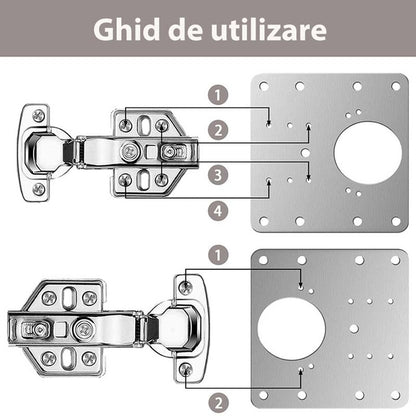 Set Reparatie Balamale din oțel inoxidabil (12 șuruburi/SET)